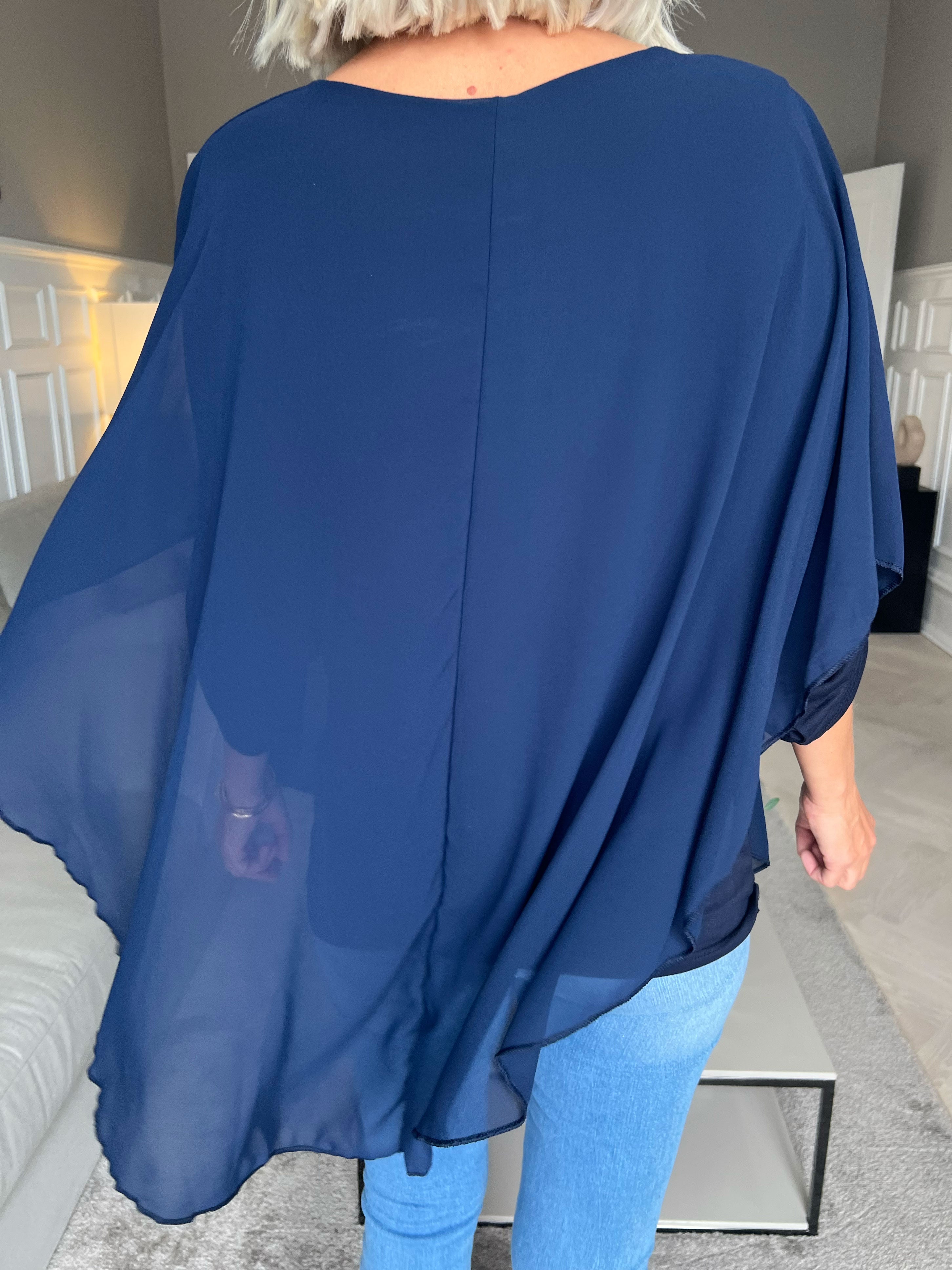 Kenya Shirt - Tunika med chiffonglager